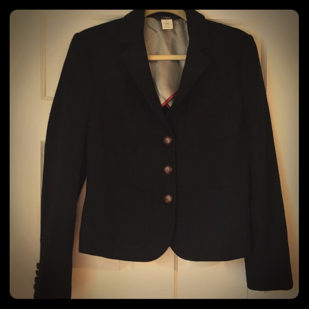 Black Wool Blazer from J. Crew Factory size 8